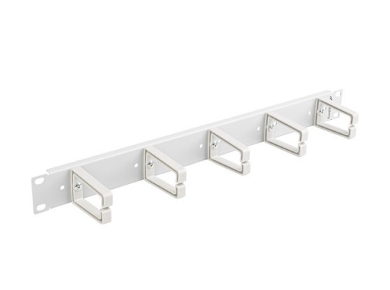 19" CABLE MANAGEMENT PANEL WITH 5 PLASTIC HOLDERS 1U TYPE B GREY LANBERG