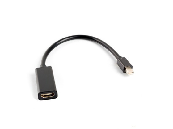 DISPLAYPORT MINI(M) 1.2->HDMI(F) ADAPTER CABLE 20CM BLACK LANBERG