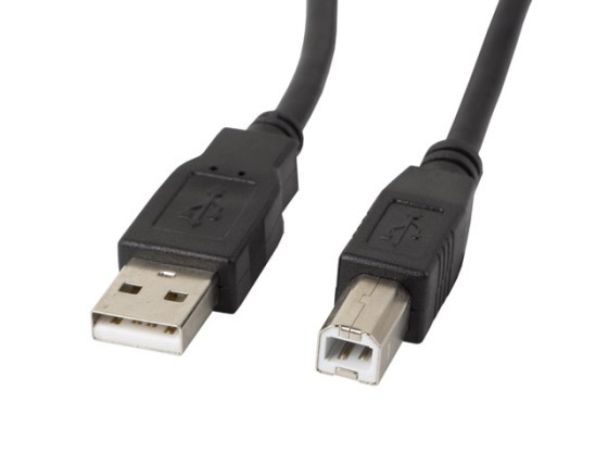USB-A(M)->USB-B(M) 2.0 CABLE 3M BLACK FERRITE LANBERG