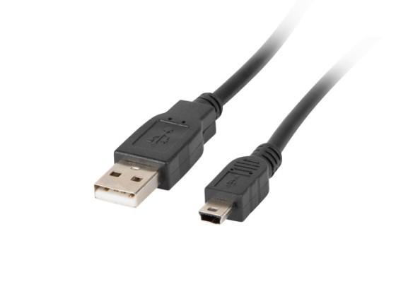 USB MINI(M)->USB-A(M) 2.0 CABLE 0.3M BLACK (CANON) LANBERG