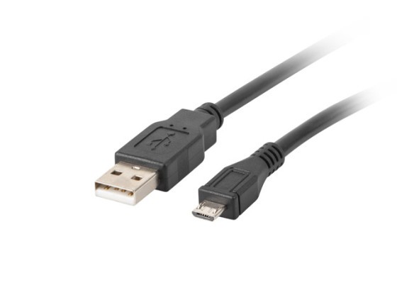 USB MICRO(M)->USB-A(M) 2.0 CABLE 0.3M BLACK LANBERG