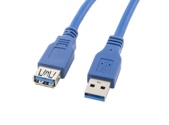 USB-A M/F 3.0 CABLE 3M BLUE LANBERG