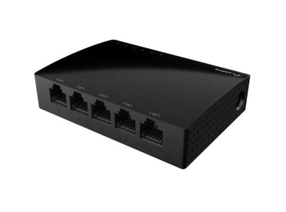 SWITCH LANBERG DSP1-1005 5X 1GB/S UNMANAGED GIGABIT ETHERNET DESKTOP 5V