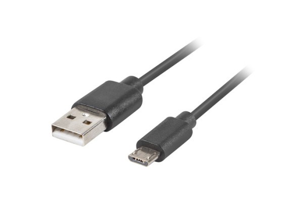 USB MICRO(M)->USB-A(M) 2.0 CABLE 3M BLACK QC 3.0 LANBERG
