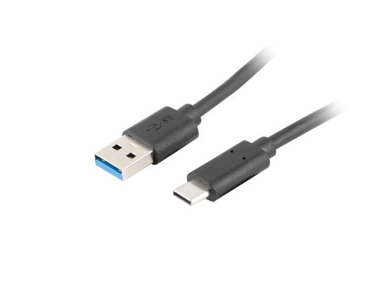 USB-C(M)->USB-A(M) 3.1 CABLE 1M BLACK LANBERG