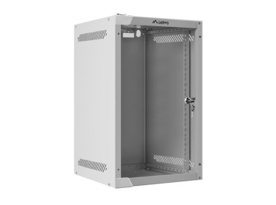 RACK CABINET 10" WALL-MOUNT 9U/280X310 (FLAT PACK) WITH GLASS DOOR GREY LANBERG