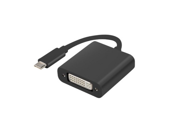 USB-C(M) 3.1->DVI-I(F)(24+5) ADAPTER CABLE 15CM DUAL LINK (DISPLAYPORT ALT MODE) BLACK LANBERG
