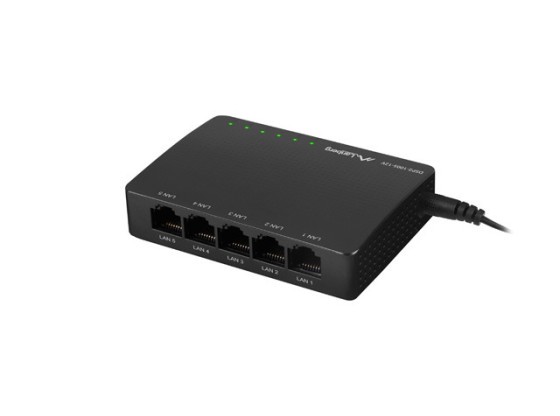 SWITCH LANBERG DSP2-1005-12V 5X 1GB/S UNMANAGED GIGABIT ETHERNET DESKTOP 12V