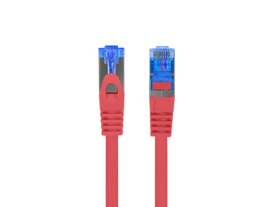 PATCHCORD CAT.6A S/FTP LSZH CCA 0.5M RED FLUKE PASSED LANBERG