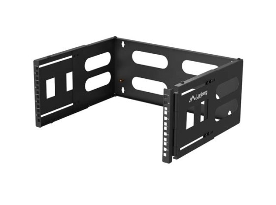 FOLDING BRACKET WALL-MOUNT 19" 4U 497X400/240 BLACK LANBERG
