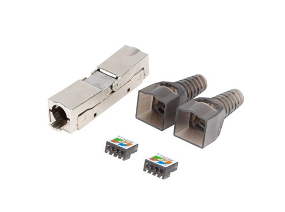 2X RJ45 CAT6A FTP PLUG 8P8C TOOL-LESS ADAPTER LANBERG