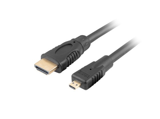 HDMI(M)->HDMI MICRO(M) V1.4 CABLE 1M 4K 3D BLACK LANBERG