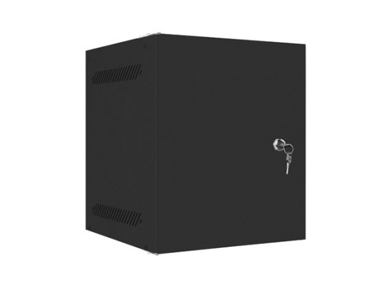 RACK CABINET 10" WALL-MOUNT 6U/280X310 FOR SELF-ASSEMBLY WITH METAL DOOR BLACK LANBERG (FLAT PACK)