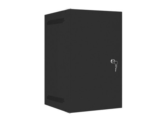 RACK CABINET 10" WALL-MOUNT 9U/280X310 FOR SELF-ASSEMBLY WITH METAL DOOR BLACK LANBERG (FLAT PACK)
