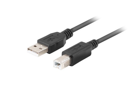 USB-A(M)->USB-B(M) 2.0 CABLE 3M BLACK FERRITE BOX LANBERG