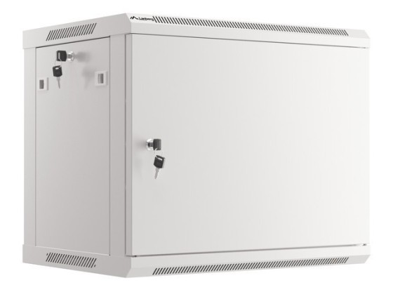 RACK CABINET 19" WALL-MOUNT 9U/600X450 FOR SELF-ASSEMBLY WITH METAL DOOR GREY LANBERG (FLAT PACK)
