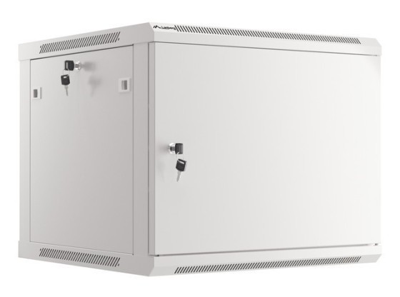 RACK CABINET 19" WALL-MOUNT 9U/600X600 FOR SELF-ASSEMBLY WITH METAL DOOR GREY LANBERG (FLAT PACK)