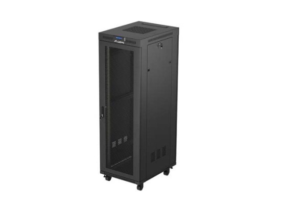 RACK CABINET 19" FREE-STANDING 37U/600X800 (FLAT PACK) WITH MESH DOOR LCD BLACK LANBERG V2