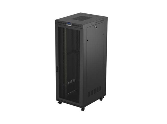 RACK CABINET 19" FREE-STANDING 42U/800X1000 (FLAT PACK) WITH MESH DOOR LCD BLACK LANBERG V2