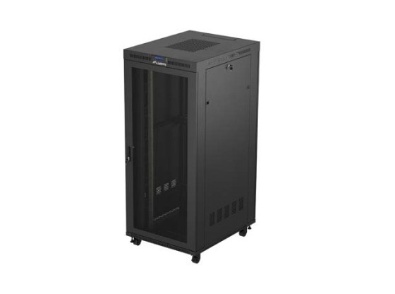 RACK CABINET 19" FREE-STANDING 37U/800X1000 (FLAT PACK) WITH MESH DOOR LCD BLACK LANBERG V2