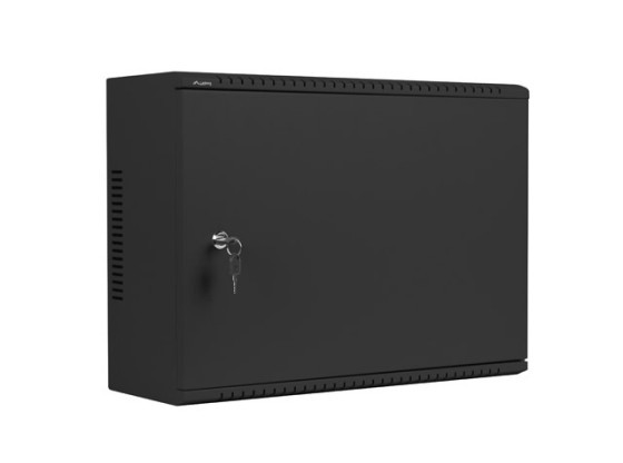 RACK CABINET 19" WALL-MOUNT 4U+3U/540X200 LOW-PROFILE BLACK LANBERG (ASSEMBLED)