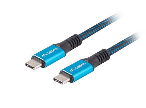 USB-C M/M 4.0 CABLE 1.2M 100W 8K 30HZ BLACK-BLUE LANBERG
