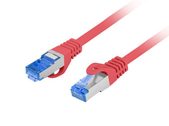 PATCHCORD CAT.6A S/FTP LSZH CCA 0.25M RED FLUKE PASSED LANBERG