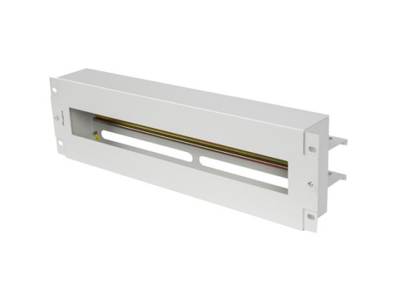19" 3U VOLTAGE DISTRIBUTION PANEL WITH DIN RAIL TS-35 GRAY LANBERG