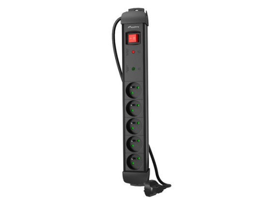 SURGE PROTECTOR LANBERG SP1 1.5M 5X FRENCH OUTLETS BLACK