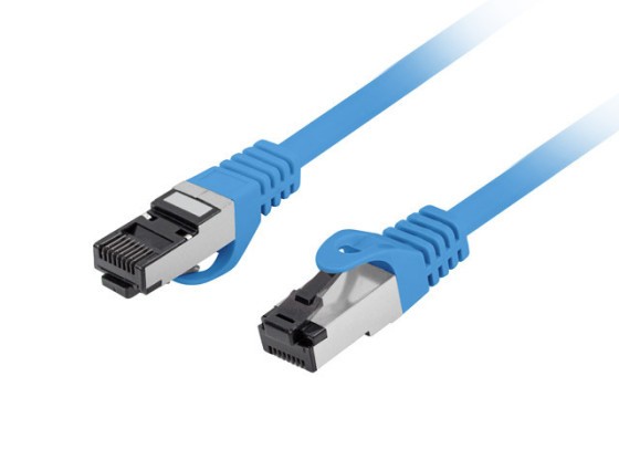 PATCHCORD CAT.8.1 S/FTP LSZH CU 1M BLUE FLUKE PASSED LANBERG