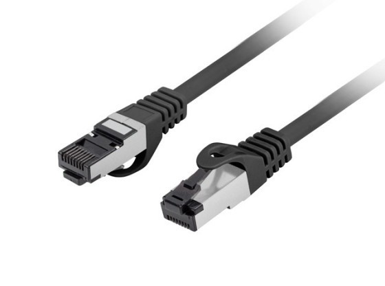 PATCHCORD CAT.8.1 S/FTP LSZH CU 0.5M BLACK FLUKE PASSED LANBERG