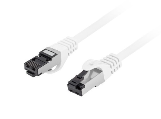PATCHCORD CAT.8.1 S/FTP LSZH CU 0.5M WHITE FLUKE PASSED LANBERG