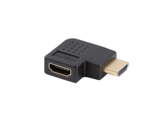 HDMI(M)->HDMI(F) ADAPTER 4K ANGLED RIGHT BLACK LANBERG