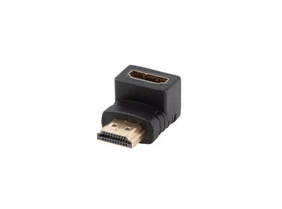HDMI(M)->HDMI(F) ADAPTER 4K ANGLED DOWN BLACK LANBERG