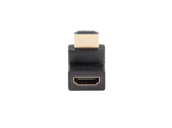 HDMI(M)->HDMI(F) ADAPTER 4K ANGLED UP BLACK LANBERG