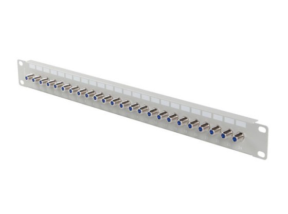 PATCH PANEL 24 PORT 1U F-TYPE CONNECTOR GREY LANBERG