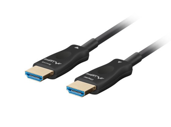 HDMI M/M V2.1 CABLE 10M OPTICAL BLACK AOC LANBERG