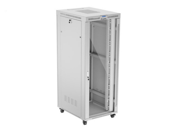 RACK CABINET 19" FREE-STANDING 42U/800X1000 (FLAT PACK) WITH GLASS DOOR LCD GREY LANBERG V2