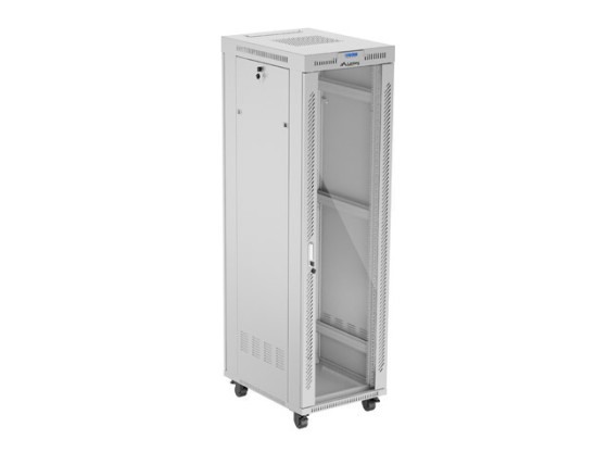 RACK CABINET 19" FREE-STANDING 42U/600X800 (FLAT PACK) WITH GLASS DOOR LCD GREY LANBERG V2