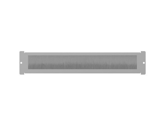 19" FREE-STANDING (FF01 WITH LCD PANEL) CABLE ENTRY BRUSH PANEL GREY LANBERG AK-1106-S