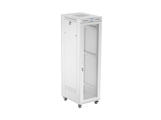 RACK CABINET 19" FREE-STANDING 42U/600X800 (FLAT PACK) WITH MESH DOOR LCD GREY LANBERG