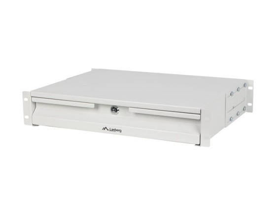 19" DRAWER 2U/483X360MM MAX LOAD CAPACITY UP TO 90KG 4 POINT ASSEMBLY GREY LANBERG