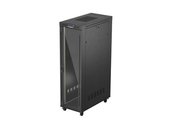 RACK CABINET 19" FREE-STANDING 42U/600X1200 (FLAT PACK) WITH GLASS DOOR LCD BLACK LANBERG