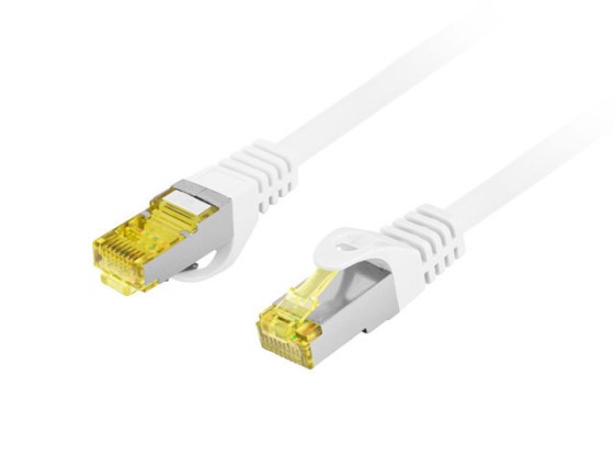 PATCHCORD CAT.6A S/FTP LSZH CU 10M WHITE FLUKE PASSED LANBERG