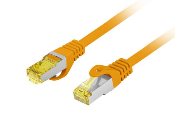 PATCHCORD CAT.6A S/FTP LSZH CU 0.25M ORANGE FLUKE PASSED LANBERG