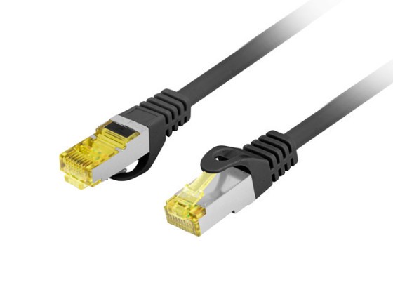 PATCHCORD CAT.6A S/FTP LSZH CU 15M BLACK FLUKE PASSED LANBERG