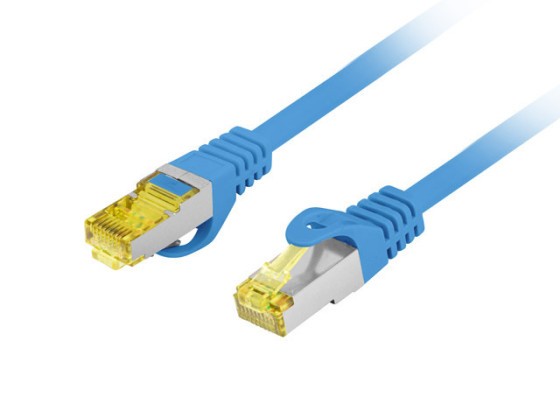 PATCHCORD CAT.6A S/FTP LSZH CU 15M BLUE FLUKE PASSED LANBERG