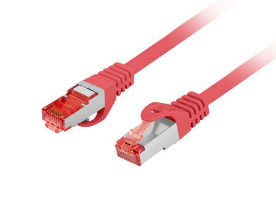 PATCHCORD CAT.6 S/FTP LSZH CU 15M RED FLUKE PASSED LANBERG
