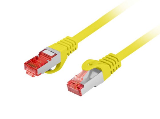 PATCHCORD CAT.6 S/FTP LSZH CU 0.25M YELLOW FLUKE PASSED LANBERG