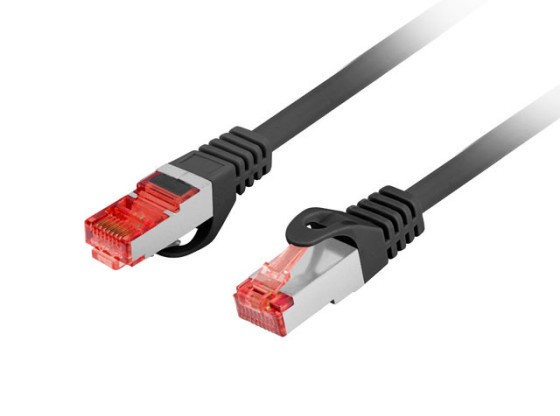 PATCHCORD CAT.6 S/FTP LSZH CU 15M BLACK FLUKE PASSED LANBERG